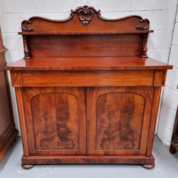 Beautiful Antique Rosewood Chiffonier with a cupboard, two doors and a drawer for all your storage needs . In good original detailed condition.