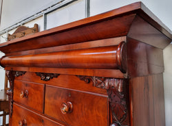 19th Century Scottish Flame Mahogany Tall Boy | Antique & Vintage | Moonee Ponds Antiques | Australia Wide Delivery
