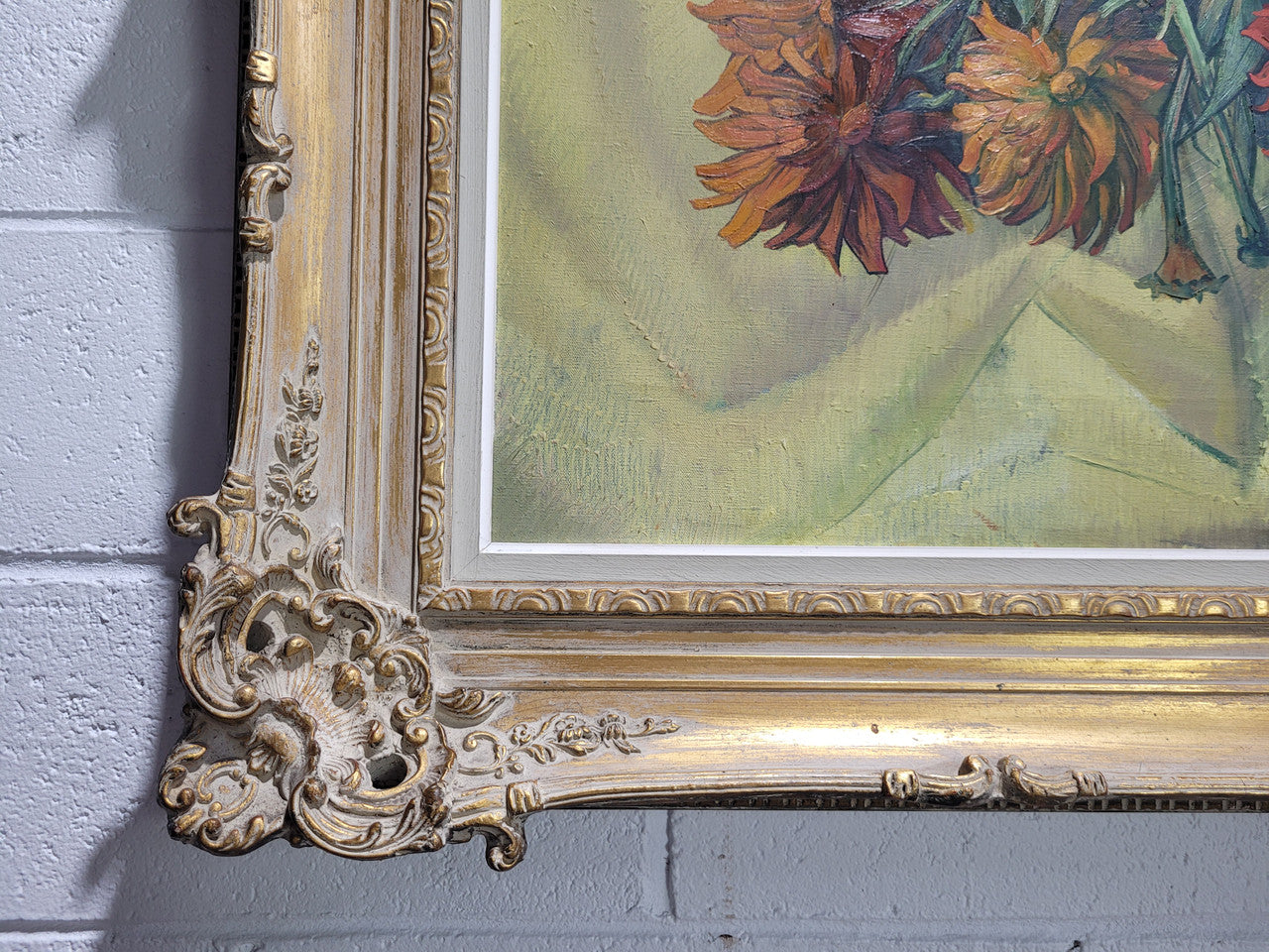 Large Vibrant French Signed Oil on Canvas “Flowers In Vase” | Antique & Vintage | Moonee Ponds Antiques | Australia Wide Delivery