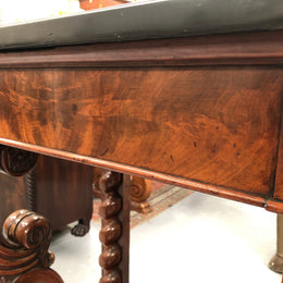 Antique French Flame Mahogany Console Table