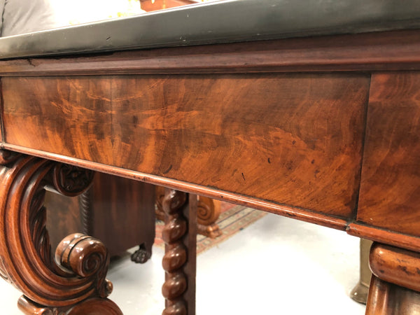 Antique French Flame Mahogany Console Table