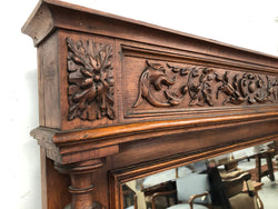 French Henry II Style Oak Mantle Mirror | Antique & Vintage | Moonee Ponds Antiques | Australia Wide Delivery