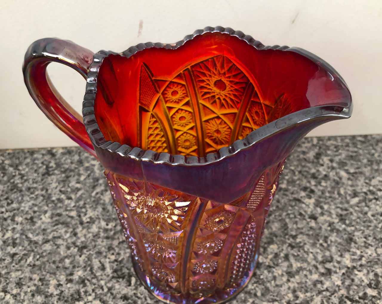 Amberina Color Carnival Glass Jug | Antique & Vintage | Moonee Ponds Antiques | Australia Wide Delivery
