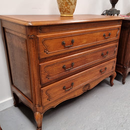 Vintage French Louis XV Style Three Drawer Chest