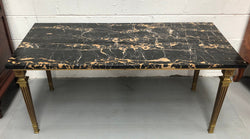 French Art Deco Coffee Table With A Portoro Marble Top | Antique & Vintage | Moonee Ponds Antiques | Australia Wide Delivery