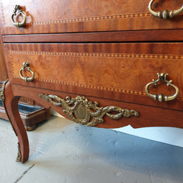 Louis XV Style Inlaid Marble Top Seminar