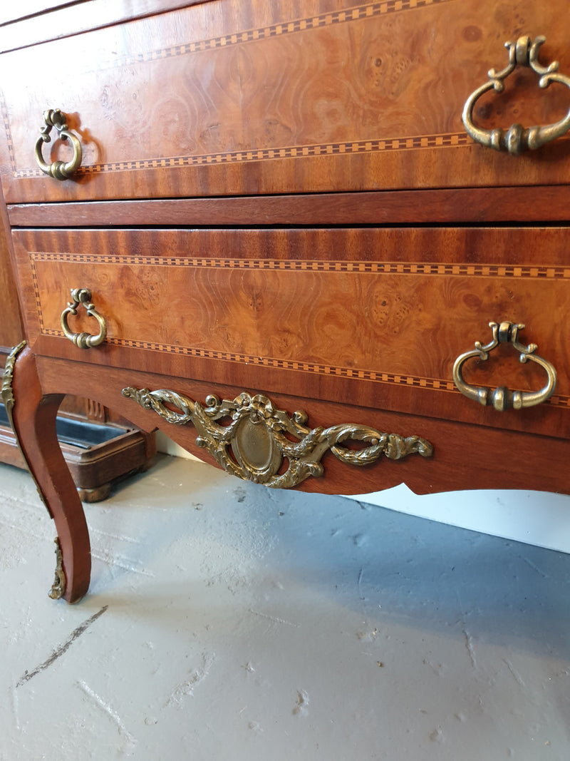 Louis XV Style Inlaid Marble Top Seminar