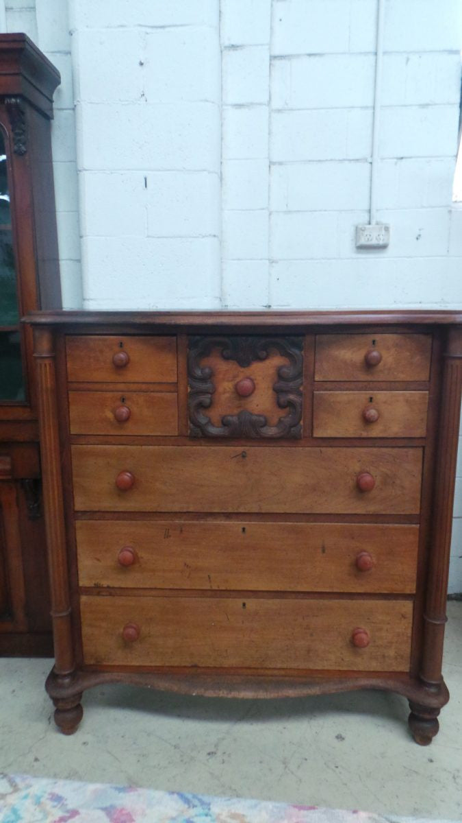 Original Australian Cedar Chest of Drawers.