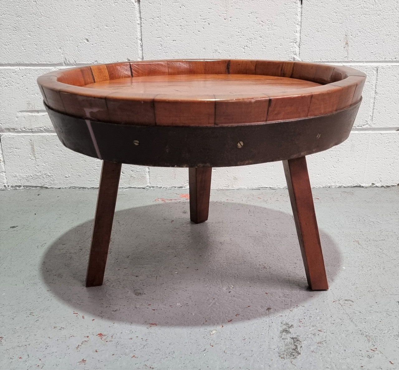 Vintage Hand Crafted Barrel Coffee Table | Antique & Vintage | Moonee Ponds Antiques | Australia Wide Delivery
