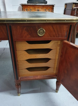French Empire Style Flame Mahogany Full Partners Desk | Antique & Vintage | Moonee Ponds Antiques | Australia Wide Delivery