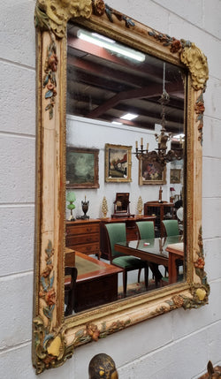 French 19th Century Hand Painted Wall Mirror | Antique & Vintage | Moonee Ponds Antiques | Australia Wide Delivery