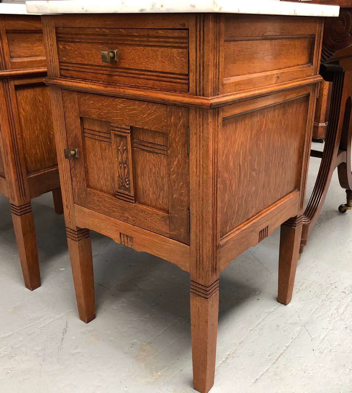 Beautiful pair of Arts and Crafts Bedsides | Antique & Vintage | Moonee Ponds Antiques | Australia Wide Delivery