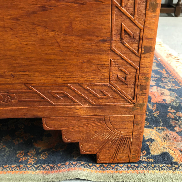 Chinese Carved Camphor Wood Chest