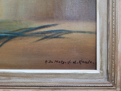 Vintage Oil On Board Still Life of White Lillie's in Vase | Antique & Vintage | Moonee Ponds Antiques | Australia Wide Delivery