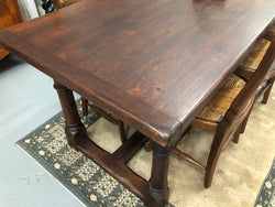 French Dark Oak Stretcher Based Farmhouse Table | Antique & Vintage | Moonee Ponds Antiques | Australia Wide Delivery