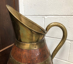 Large French Oak Coopered With Copper Wine Jug | Antique & Vintage | Moonee Ponds Antiques | Australia Wide Delivery