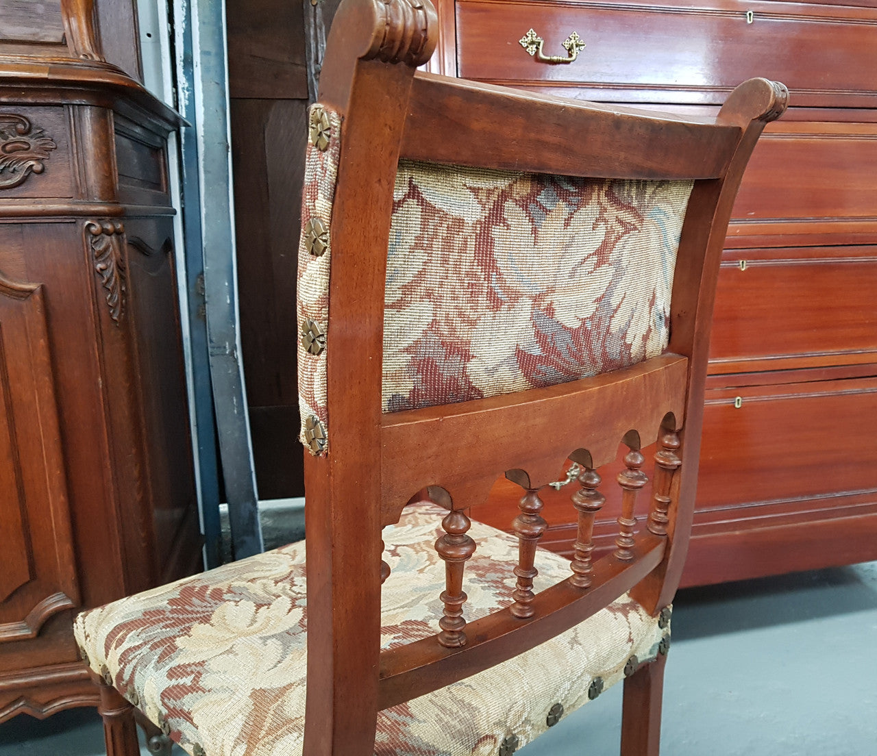 French Walnut Carved Chair