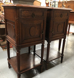 Beautiful Pair of French Marble Top Bedside Cabinets | Antique & Vintage | Moonee Ponds Antiques | Australia Wide Delivery