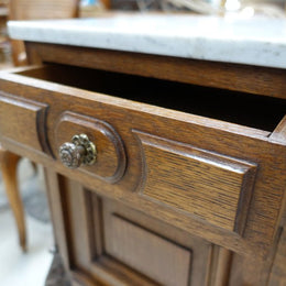 Pair Of French Oak Bedside Cabinets-2