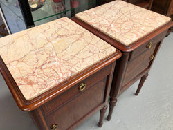 French Mahogany Inlaid Bedside Cabinets | Antique & Vintage | Moonee Ponds Antiques | Australia Wide Delivery