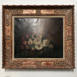 French Antique Floral Painting