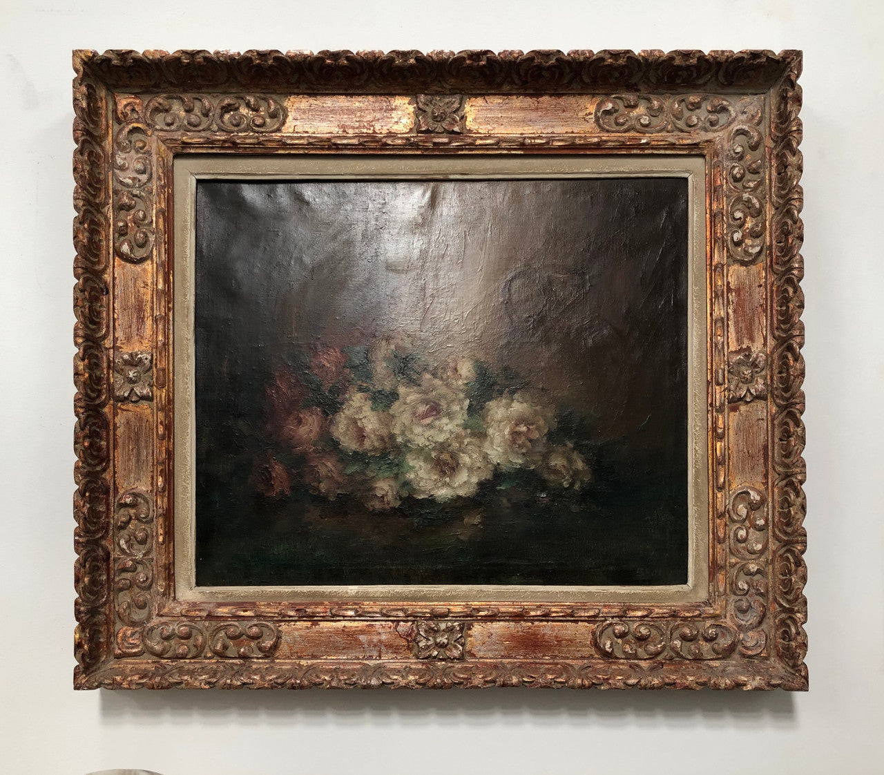 Beautiful French Antique Floral Painting | Antique & Vintage | Moonee Ponds Antiques | Australia Wide Delivery