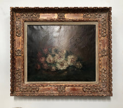 Beautiful French Antique Floral Painting | Antique & Vintage | Moonee Ponds Antiques | Australia Wide Delivery