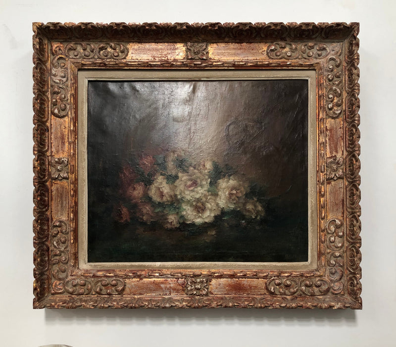 French Antique Floral Painting