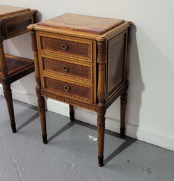 Impressive Pair Henry II Style Walnut Bedsides | Antique & Vintage | Moonee Ponds Antiques | Australia Wide Delivery