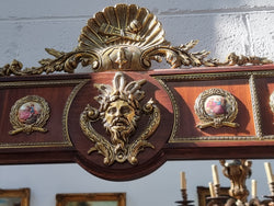Mahogany Marble Top Console Table & Matching Mirror Inset With Limoge Panels | Antique & Vintage | Moonee Ponds Antiques | Australia Wide Delivery