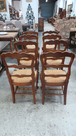 Fantastic Set Of Eight French Oak Carved Dining Chairs | Antique & Vintage | Moonee Ponds Antiques | Australia Wide Delivery