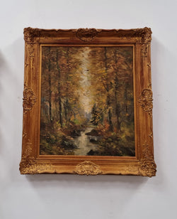French Signed Oil On Canvas Depicting Impressionist Landscape In Gilt Frame | Antique & Vintage | Moonee Ponds Antiques | Australia Wide Delivery