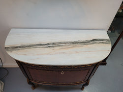French Style Marble Top Two Door Buffet With Beautiful Decorative Mounts | Antique & Vintage | Moonee Ponds Antiques | Australia Wide Delivery
