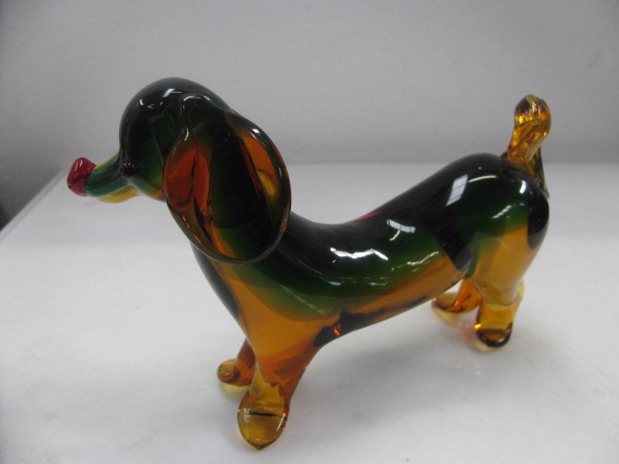 Murano Glass Dachshund Dog-1