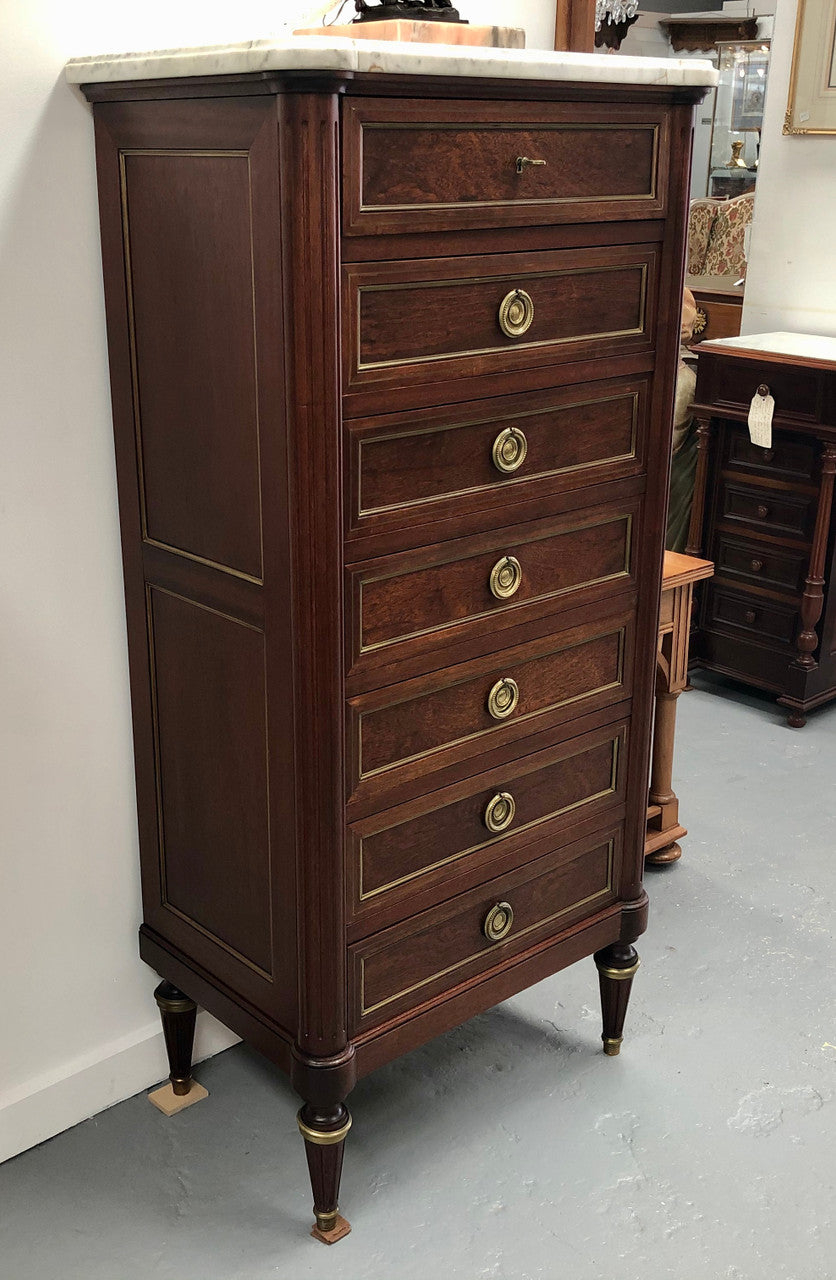 Beautiful French Mahogany Semainier | Antique & Vintage | Moonee Ponds Antiques | Australia Wide Delivery