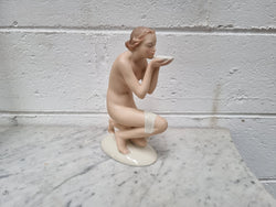 Elegant Art Deco Kneeling Nude Female Figurine by "Pirken Hammer". | Antique & Vintage | Moonee Ponds Antiques | Australia Wide Delivery