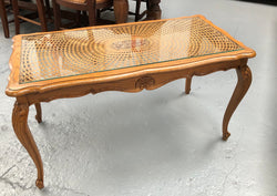 Louis XV Style Oak Cane Coffee Table | Antique & Vintage | Moonee Ponds Antiques | Australia Wide Delivery