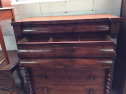 Victorian Flame Mahogany Chest Of Drawers-1 | Antique & Vintage | Moonee Ponds Antiques | Australia Wide Delivery