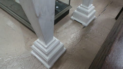 Pair Of 19th-Century Classical White Marble Pedestals | Antique & Vintage | Moonee Ponds Antiques | Australia Wide Delivery