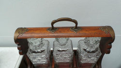 Edwardian Oak Tantalus | Antique & Vintage | Moonee Ponds Antiques | Australia Wide Delivery