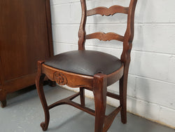 Set of 10 French Ladder Back Dining Chairs With Leather Seat | Antique & Vintage | Moonee Ponds Antiques | Australia Wide Delivery