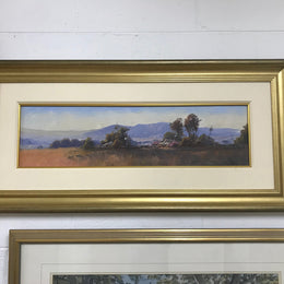 Beautiful oil on board landscape by English born  (Richard Chamerski) born in 1951 and began painting full time in 1978. He paints Traditional Impressionist landscapes and seascapes, and his work is represented throughout Australia. Painting measurements without frame is height 20 cm length 72 cm