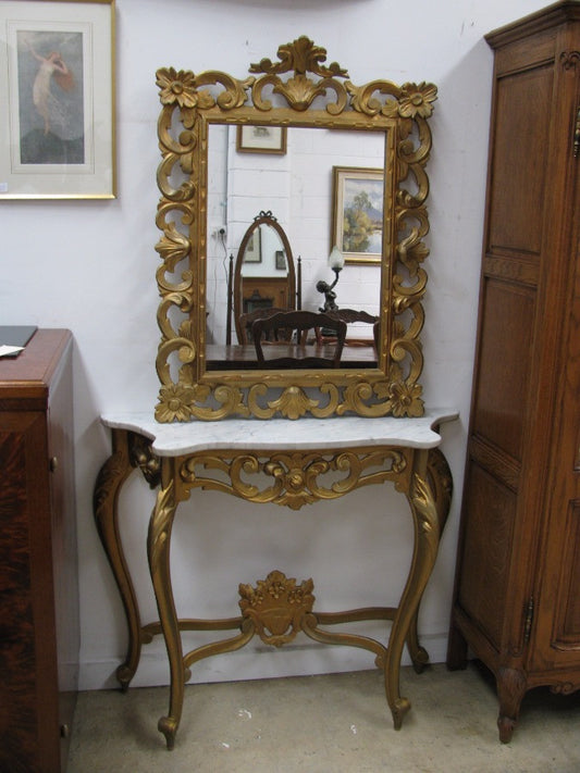 French Gilt Console Table