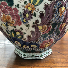 Stunning Large Antique Delft Lidded Vase