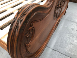 French Walnut Louis XV Style Queen Size Bed | Antique & Vintage | Moonee Ponds Antiques | Australia Wide Delivery