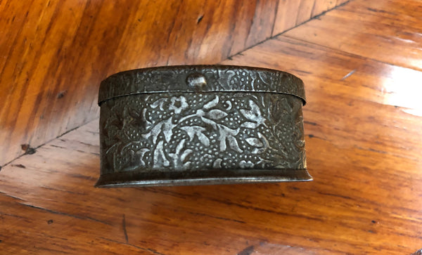 Antique Vesta Trinket Tin Box