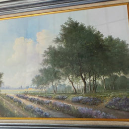 Framed Landscape Country Scene Canvas