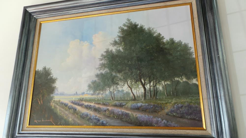 Framed Landscape Country Scene Canvas | Antique & Vintage | Moonee Ponds Antiques | Australia Wide Delivery