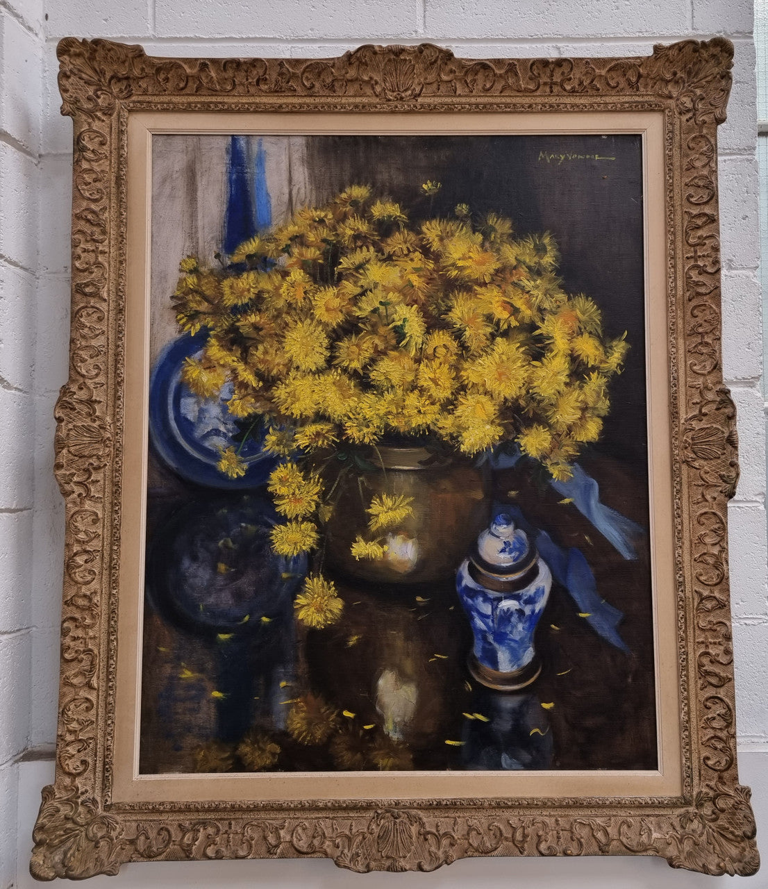 Beautifully Framed Floral painting | Antique & Vintage | Moonee Ponds Antiques | Australia Wide Delivery