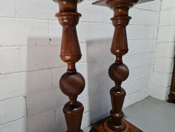 Pair of Unique French Oak Pedestals | Antique & Vintage | Moonee Ponds Antiques | Australia Wide Delivery